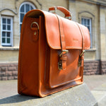 Buffalo Leather Briefcase Tan color 