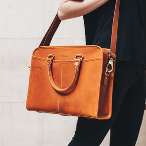 Leather Briefcase Laptop Bag for women