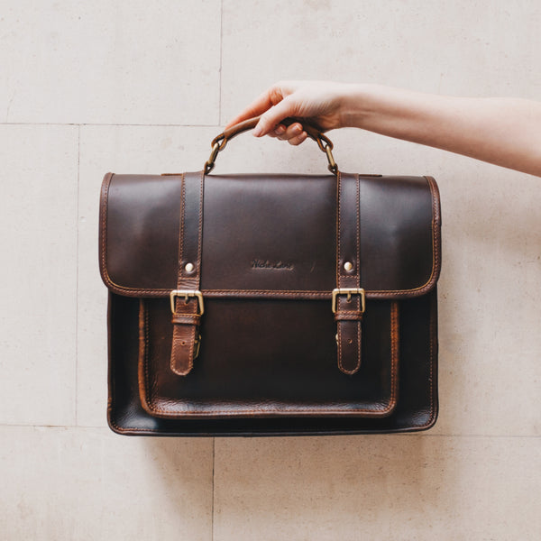 Leather satchel women's sale