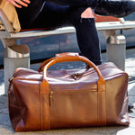 Buffalo Leather Weekender for men Dark Brown 