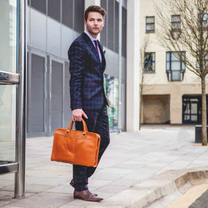 Leather Laptop Briefcase for men 